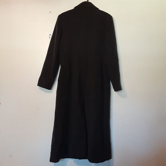 Worthington Trench Coat Womens Wool Blend Gray Buttons Lined Pockets Size 16 EUC - Picture 6 of 8